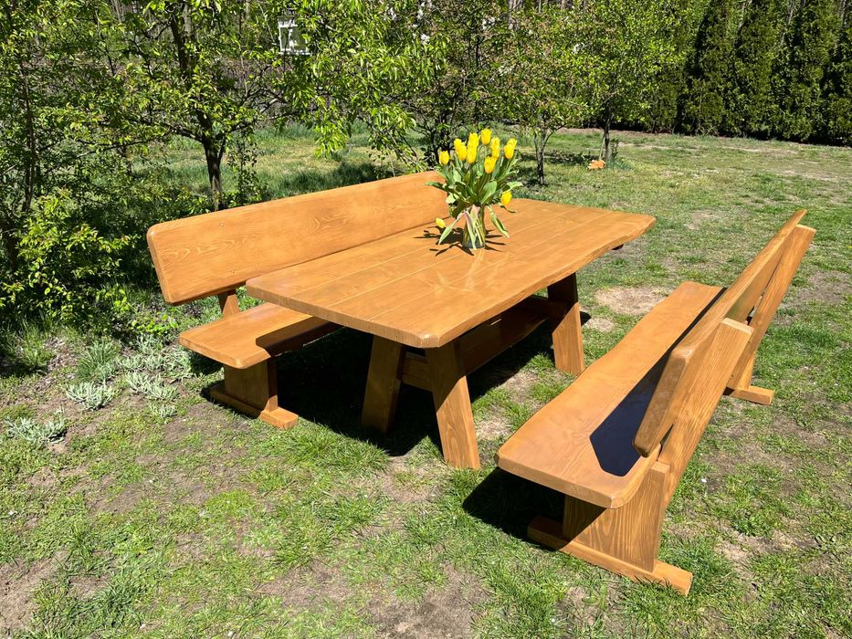 WYPRZEDAŻ! Góralskie Meble Ogrodowe z litego drewna, meble do ogrodu