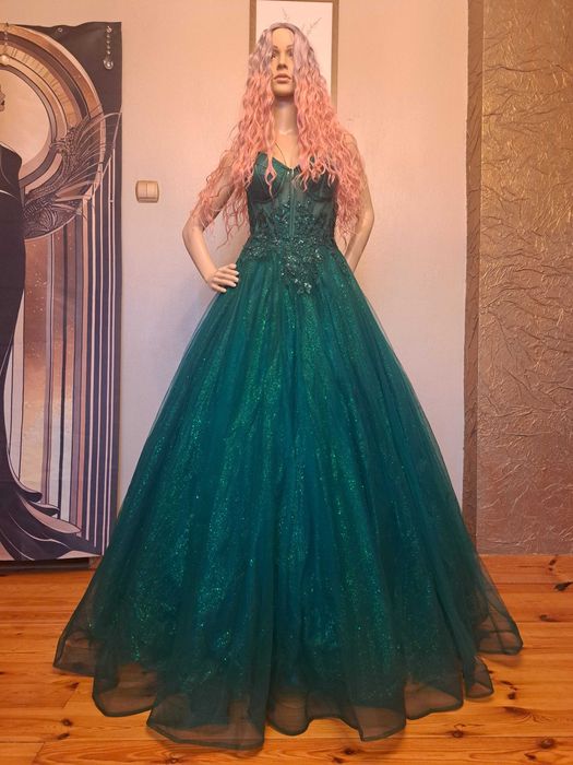 Zjawiskowa sukniaR34 Paradise Glamour Emerald Na studniówkę Polski pro
