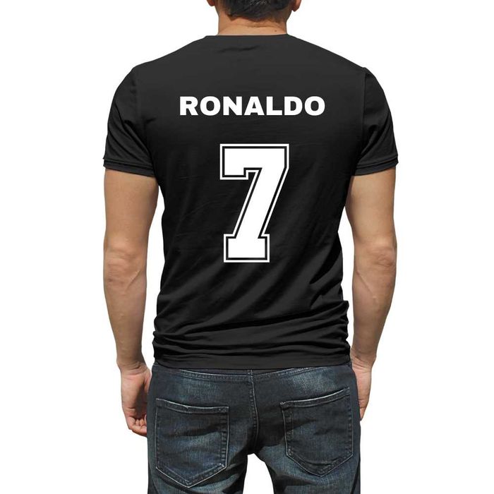 T-shirt unissexo Algodão personalizada nome e número | Preto ou Branco