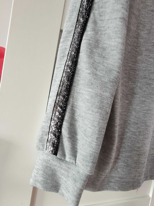 Komplet spódnica midi sweter bluza dzianina golf uni