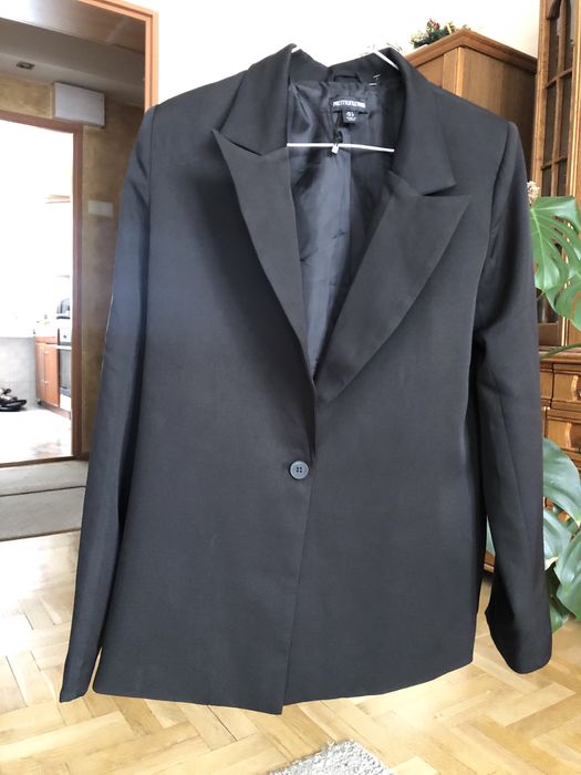 Elegancka  czarna marynarka oversize Pretty Little Thing