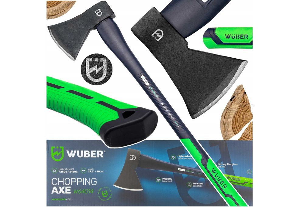 SIEKIERA DO DREWNA FIBERGLASS długa mocna trzpień 1250G 70cm 2344