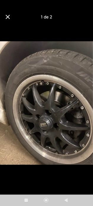 Vendo jantes 15  4x100 reparadas e com pneus