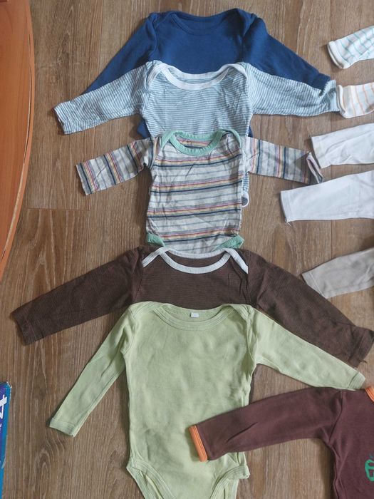 Body chłopięce, 21szt, 0-6m-ca