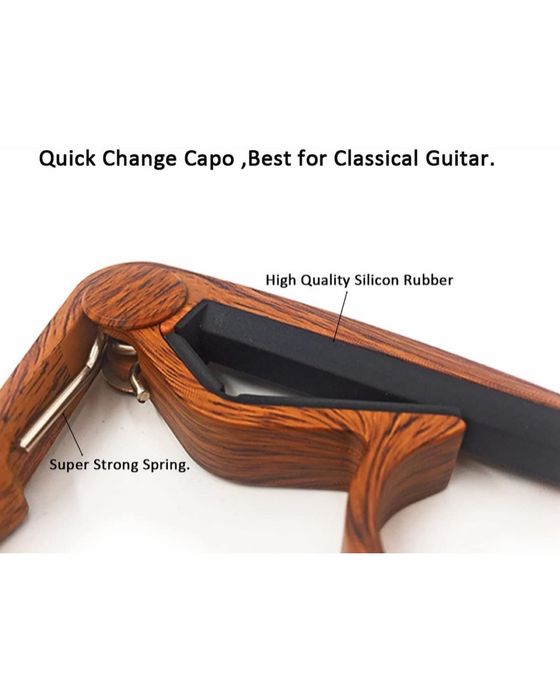 Capo guitarra com oferta de 5 palhetas