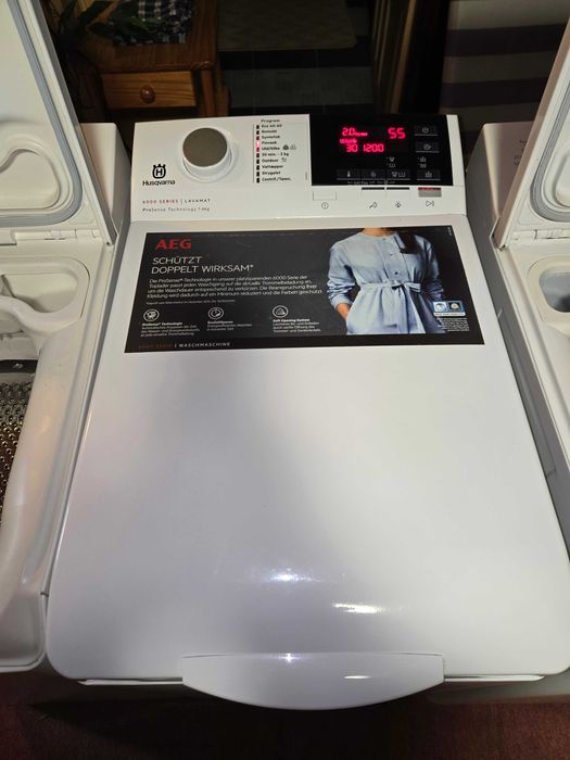 Pralka AEG-Husqvarna  40 cm. 6 kg. 1200. LCD. Klasa A3+. Po serwisie