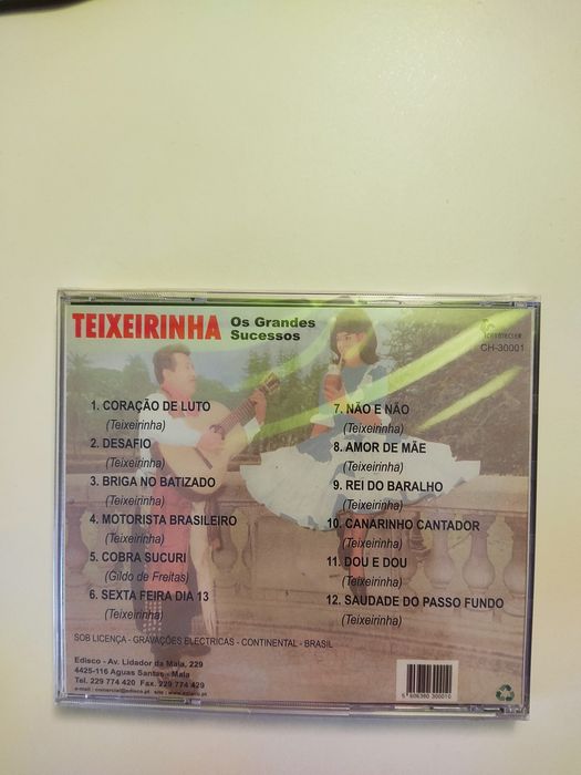 CD selado "Os grandes sucessos de TEIXEIRINHA"