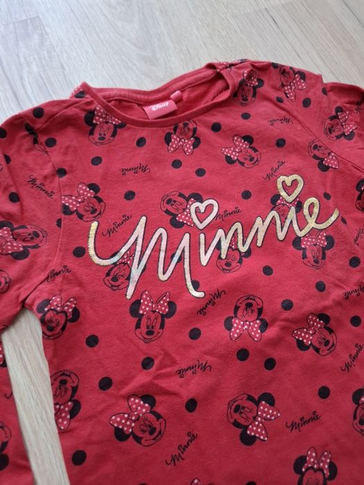 Pepco Disney Minnie Mouse bluzka z długim rękawem czerwona rozmiar 134