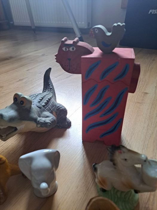 Zestaw figurek ozdób ramka na zdjęcie koty