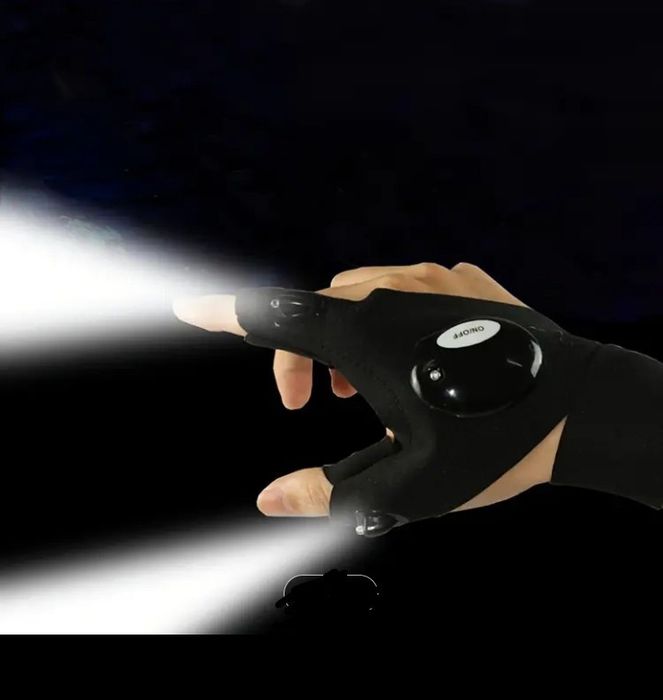 luvas luminosas LED portáteis  respiráveis