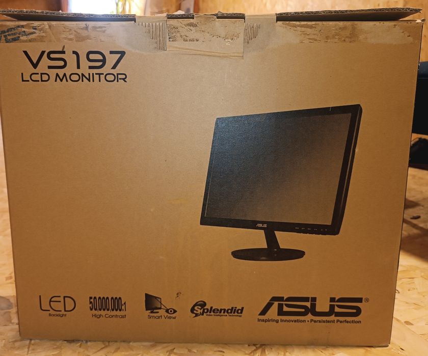 Monitor ASUS VS197 LCD LED 18.5" – Como Novo – Caixa Completa