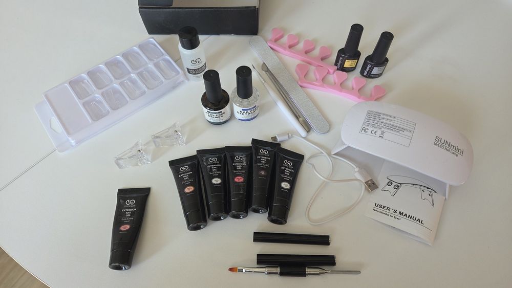 Kompletny zestaw z lapmą do żelowego przedłużania paznokci manicure pedicure