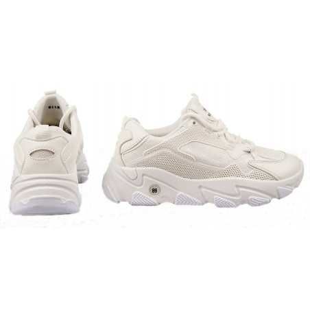 Sportowe sneakersy na grubej podeszwie białe r 38