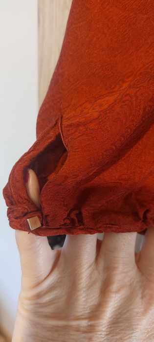 Massimo Dutti bordowa sukienka tunika, luźna wygodna