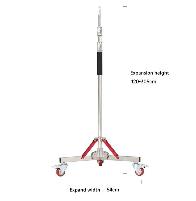 Tripé Alumínio Profissional C-Stand Rodas