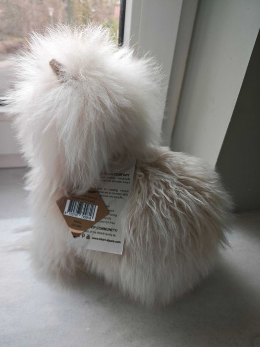 Alpaka Inkari monster fluff blonde small 23cm nowa