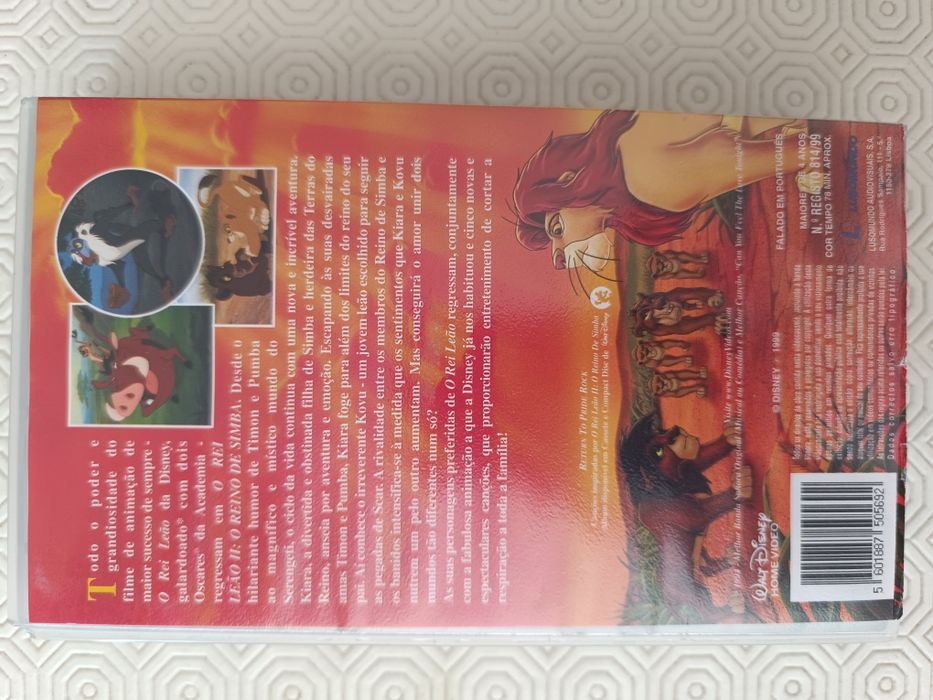 Cassete VHS O Rei Leão II