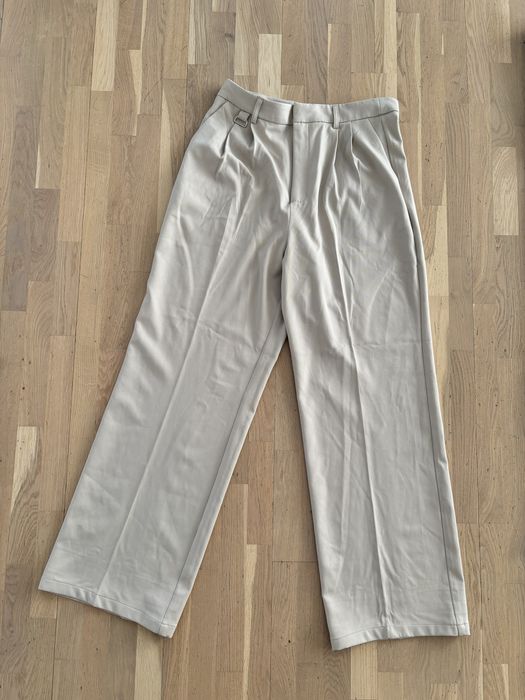 Spodnie szerokie Sinsay XL beżowe kremowe kuloty