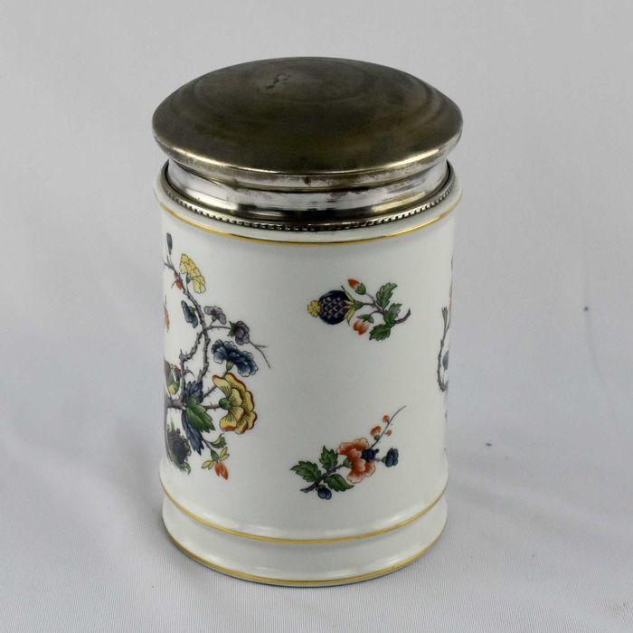 Frasco de farmácia porcelana Vista alegre com tampa em casquinha n2