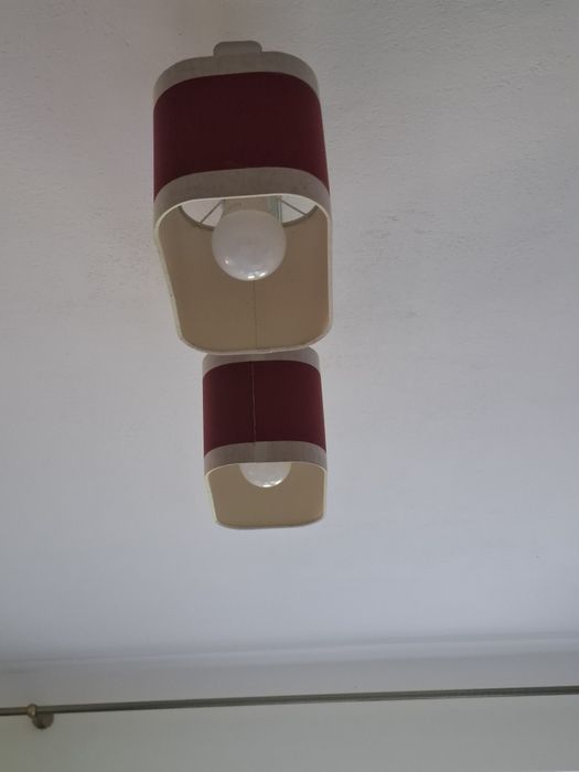 Żyrandol bordo-szary