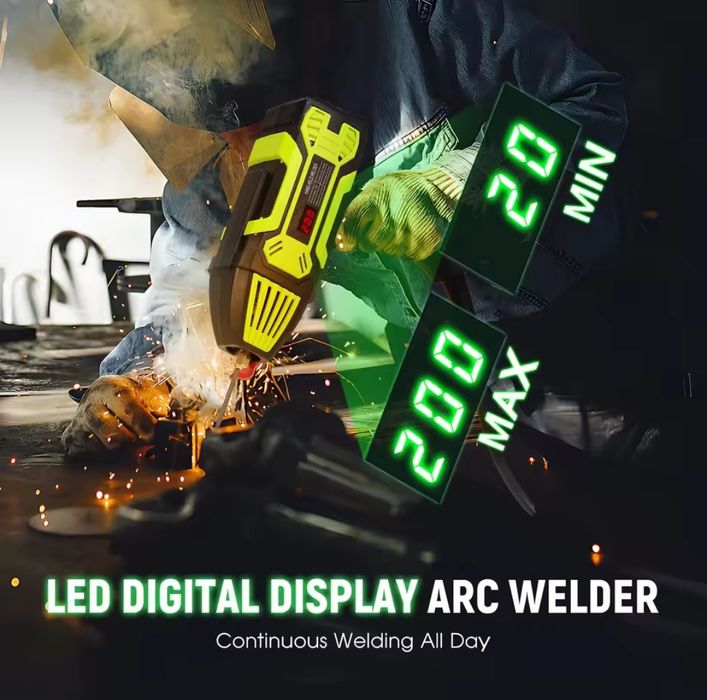 Máquina de Soldar Portátil ARC 20-200A – Formato Pistola Ultra-Leve