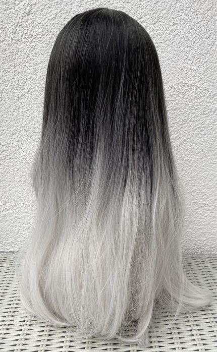 Premium Ultra włosy doczepiane, peruka, czarny / popiel / ombre 364.