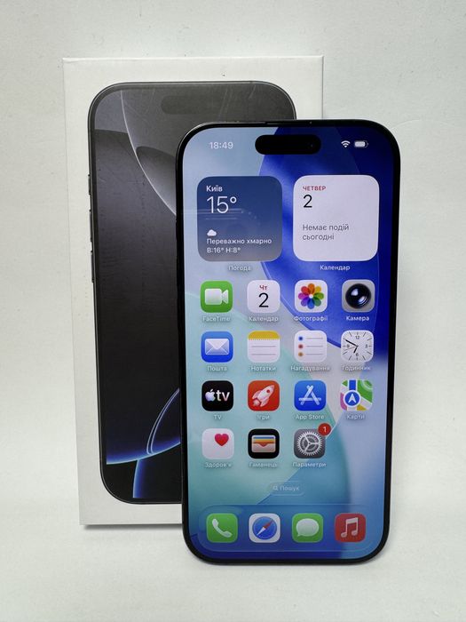 Apple iPhone 16 Pro, Black Titanium, 256GВ Original,Neverlock