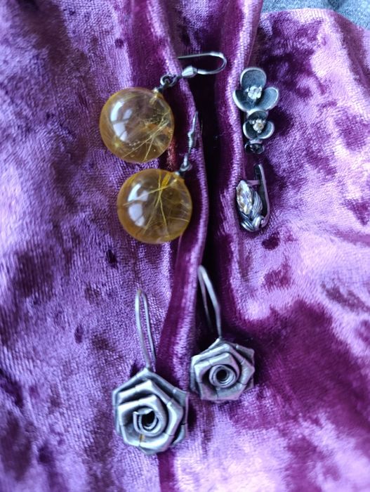 Срібні сережки, є потеряшки, срібло, серебро 925 пр.