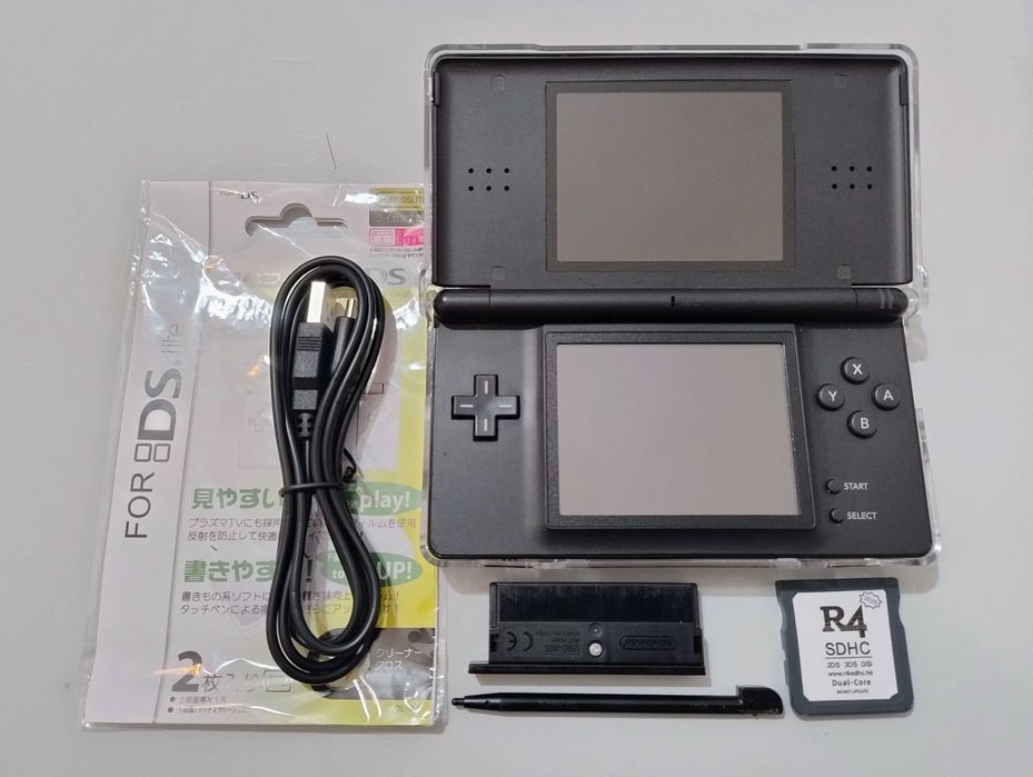 Nintendo DS Lite + Karta R4 + SD 16GB z ok 200 gier - CFW - TWiLight Menu++