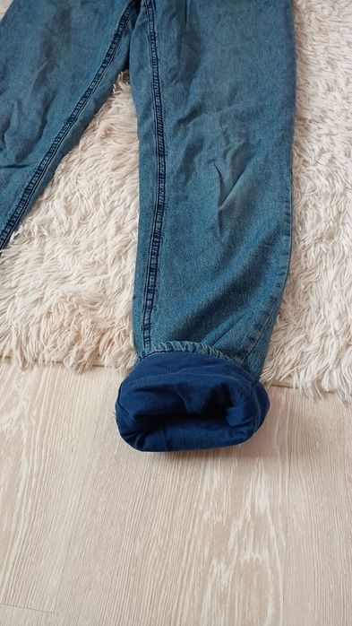 Spodnie ocieplane jeansowe 164