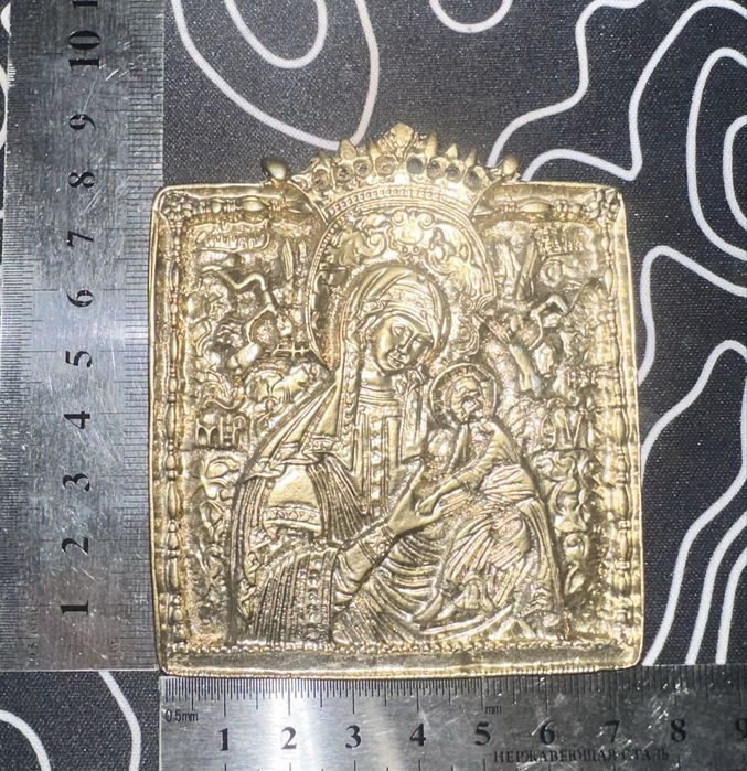 Старинная Икона Страстной Божьей матери. Конец 19 века.
