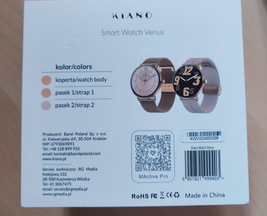 Smartwatch Kiano Venus komplet