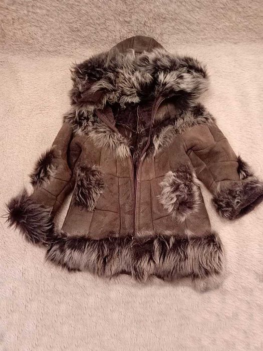 Дубленка (дублянка) на дівчинку зріст 98 см (вік дитини 1,5-2 роки)