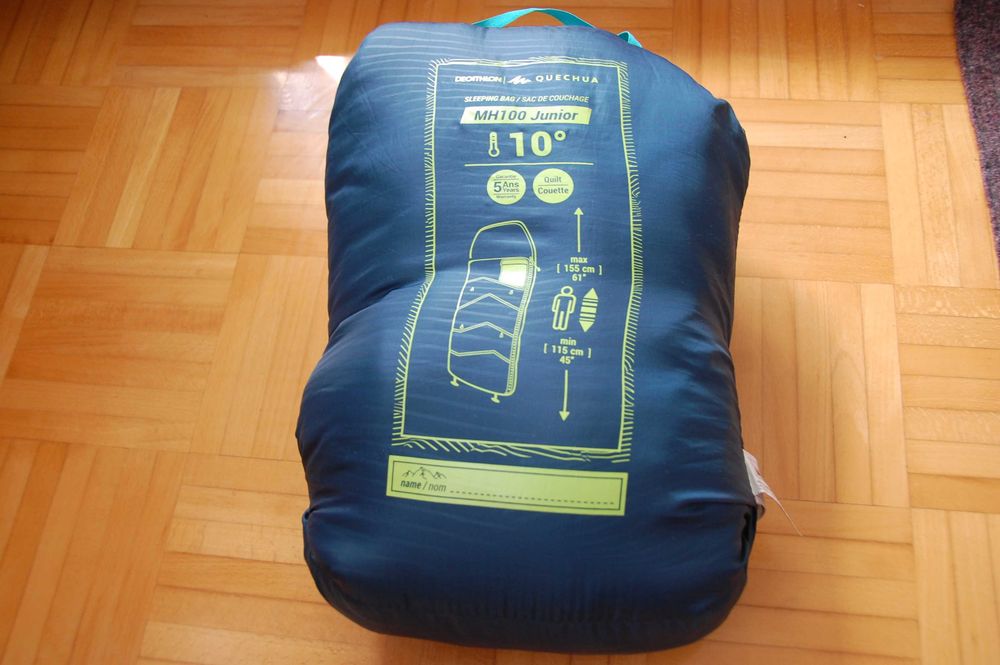 śpiwór kempingowy MH 100 Junior, Decathlon