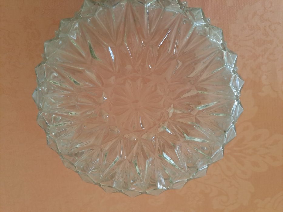 Globo de candeeiro antigo em vidro trabalhado
