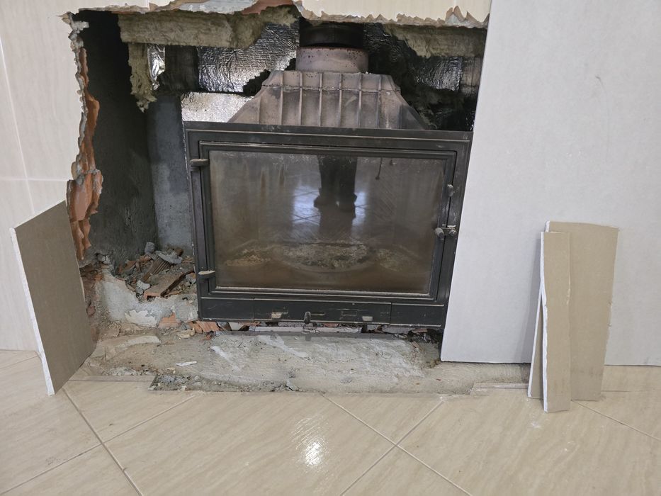 Lareira de sala/cozinha