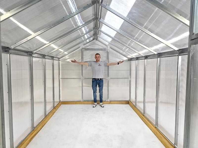 Szklarnia z poliwęglanu 2,5x4 2,5x6 2,5x8 Domek 3x4 3x6 3x8 PRODUCENT
