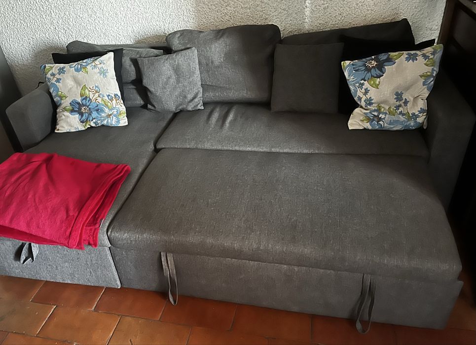 Sofá-Cama Cinzento – 100€ NEGOCIÁVEIS