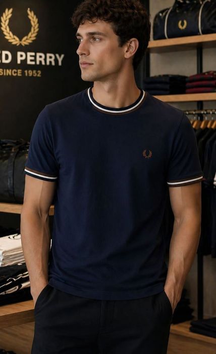 T-shirts fred perry com caixa