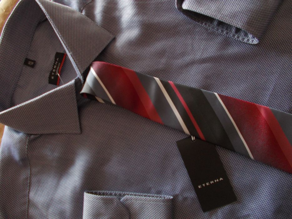 4XL ETERNA Exclusive Line Nowa Koszula Męska 4XL46/47 Germany+ Krawat