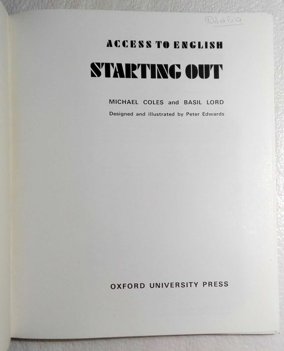 Livro Access to English - Starting Out - Part A