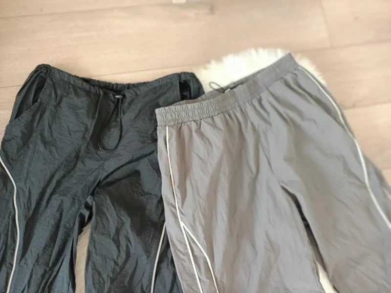 2x spodnie kreszowe ortalionowe XS-M