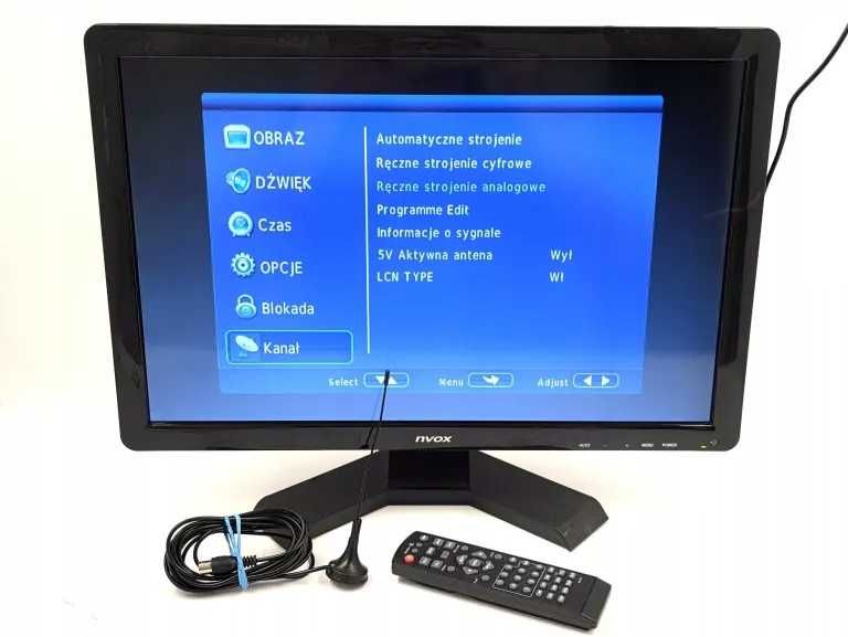 Telewizor 22 cale LED Nvox 22C510FHB2 DVB-T2 Full HD czarny ZK Kamper