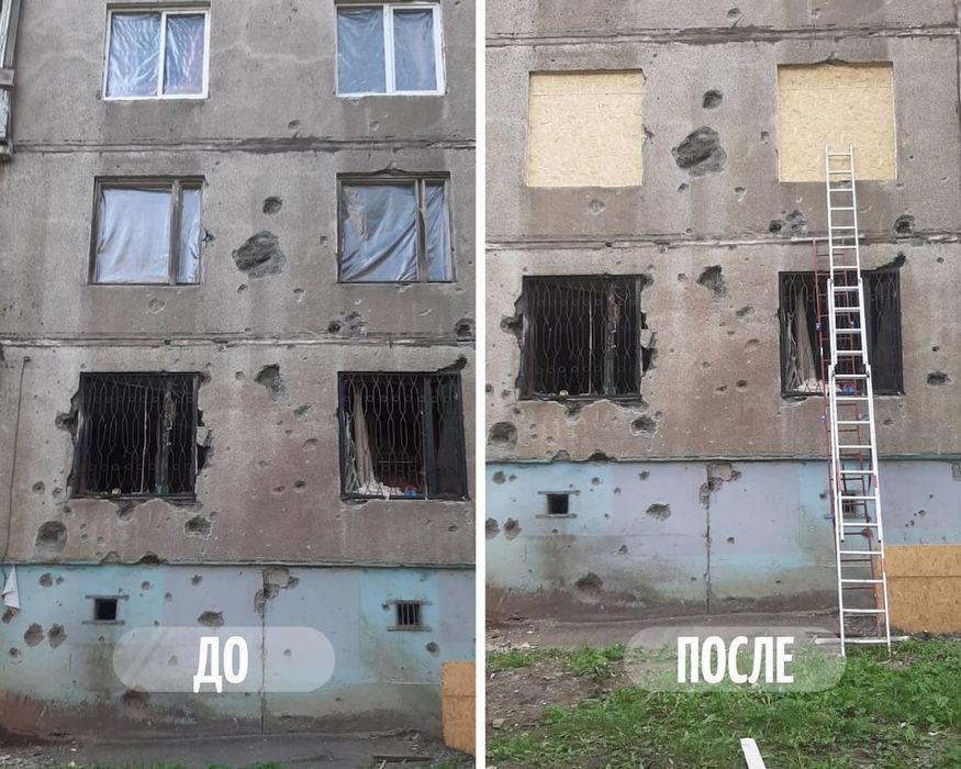 Закроем окна ОСБ листами