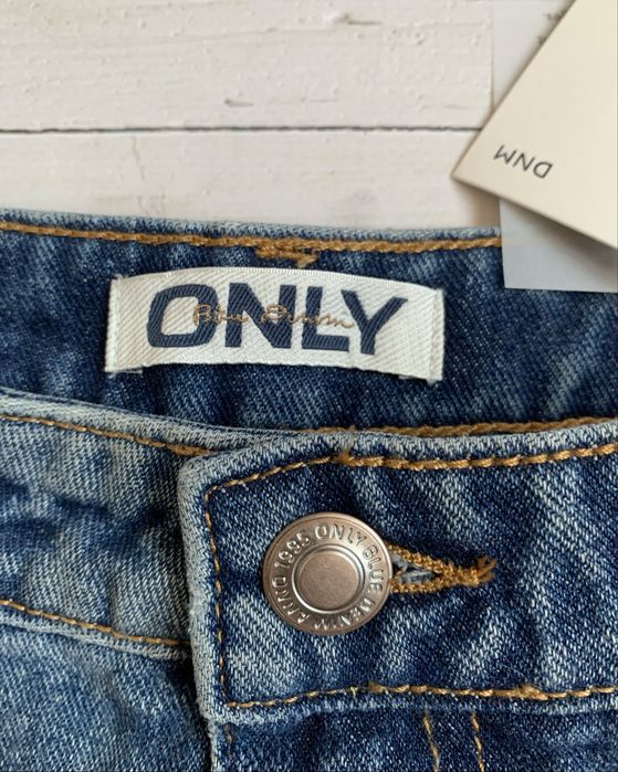 Szorty Damskie Spodenki Jeans Only M Hafty Kwiaty Flower Nowe !