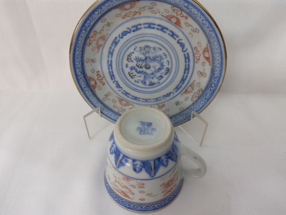 6 CHAVENAS DE CAFE chinesas BAGO DE ARROZ , dos anos 50/60