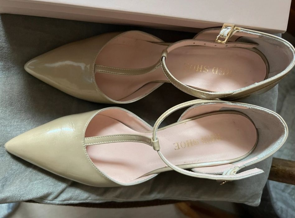 Buty damskie skórzane szpilki r. 41