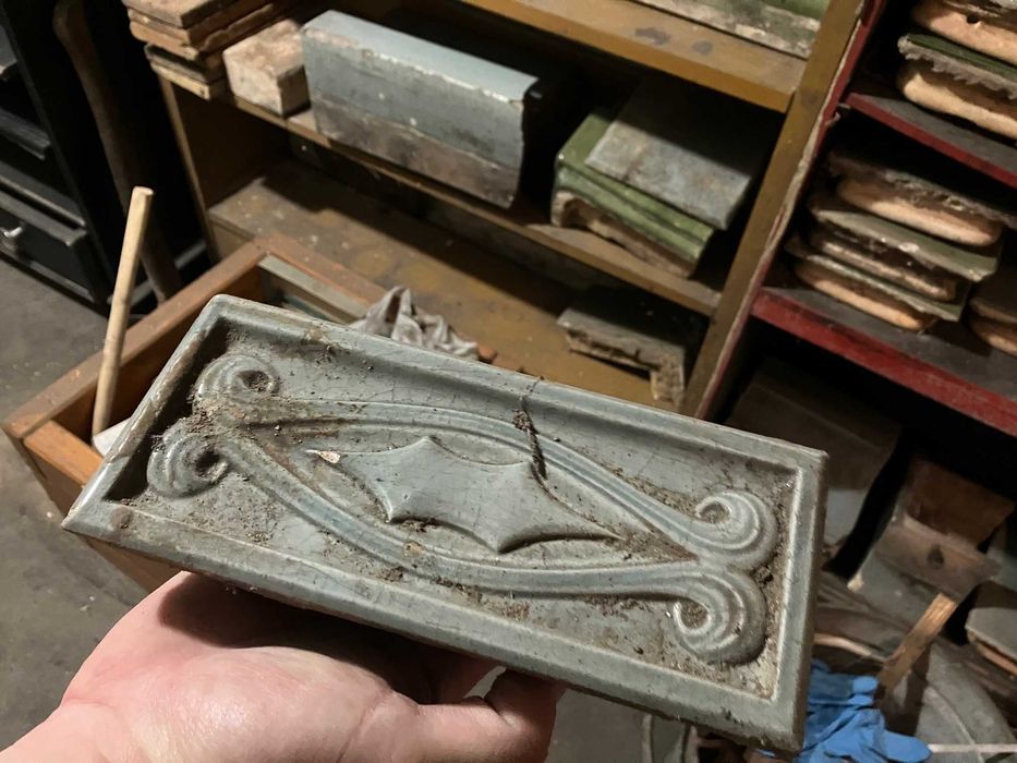 Kafle z rozbiórki pieca, cześć poniemieckie