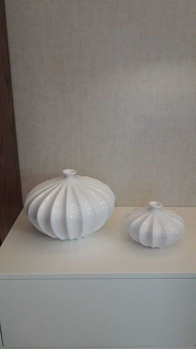 Conjunto de 2 peças porcelana branca