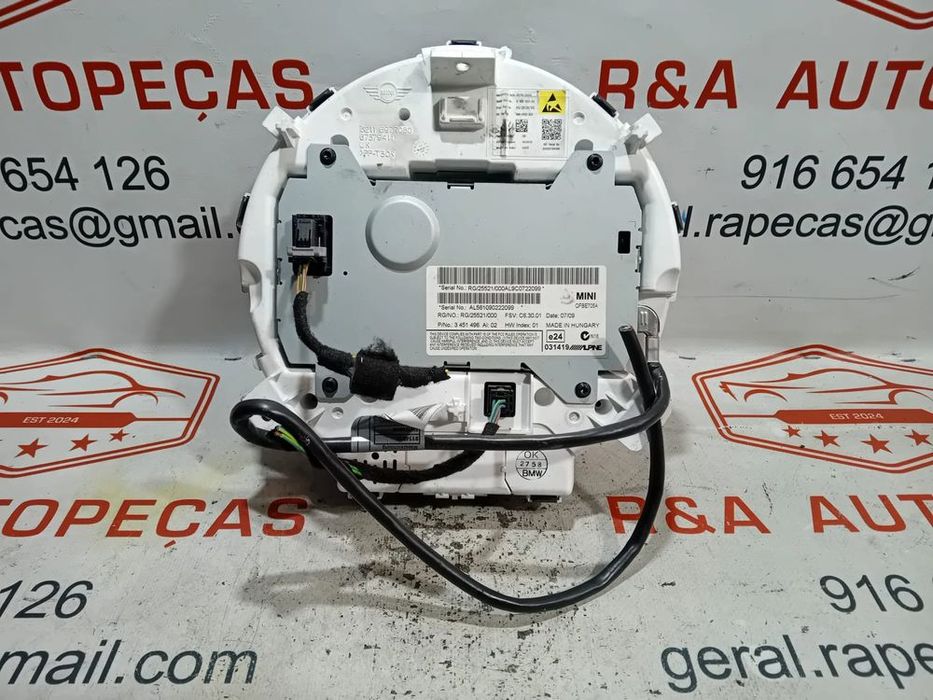 Quadrante Painel de Instrumentos e GPS Mini Cooper R55 R56 R57